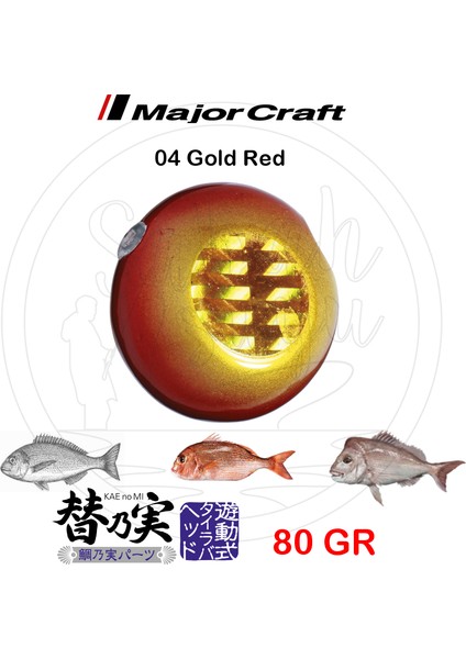 Tm-Head Slider Tai Rubber Jig 80GR #04 Gold Red Yem