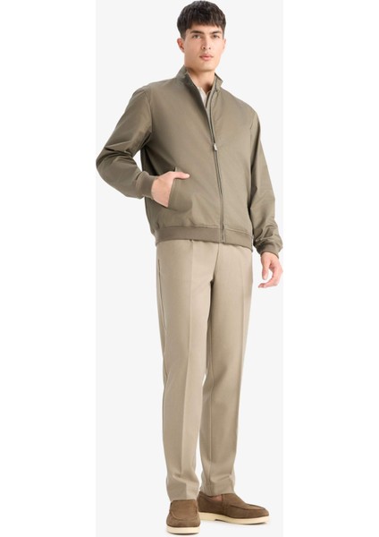 Slim Fit Dar Kesim Dik Yaka Astarlı Fermuarlı Cepli Mevsimlik Baharlık Mont D1238AX25AU fiyatları