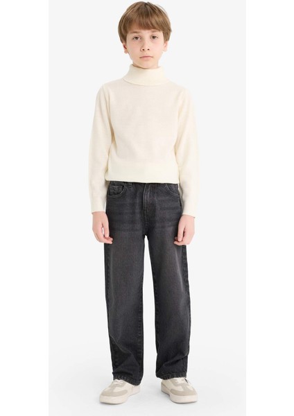 Erkek Çocuk Okul Yarım Balıkçı Yaka Triko Kazak F3737A825AU fiyatları