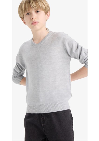 Erkek Çocuk Okul V Yaka Triko Kazak F3733A825AU indirimleri