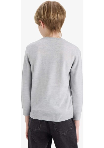 Erkek Çocuk Okul V Yaka Triko Kazak F3733A825AU