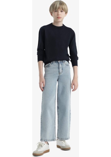 Erkek Çocuk Okul Basic Düz Bisiklet Yaka Triko Kazak F3734A825AU fiyatları