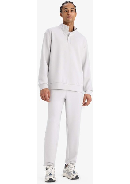Fit Standart Fit Dik Yaka Yarım Fermuarlı Modal Sporcu Sweatshirt E9772AX25AU modelleri