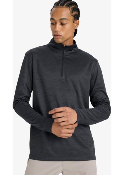 Fit Slim Fit Dar Kesim Dik Yaka Çabuk Kuruyan Nefes Alabilen Esnek Kumaş Fermuarlı Sporcu Uzun Kollu Body E9358AX25AU