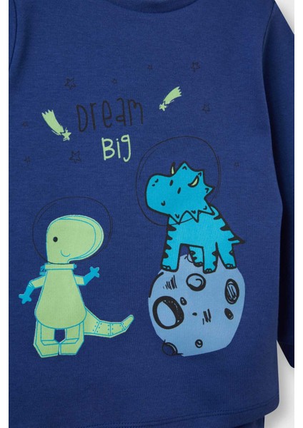 Erkek Bebek Pijama Takımı Dinozor Baskılı Uzun Kollu Üst Uzun Alt F0530A525AU modelleri