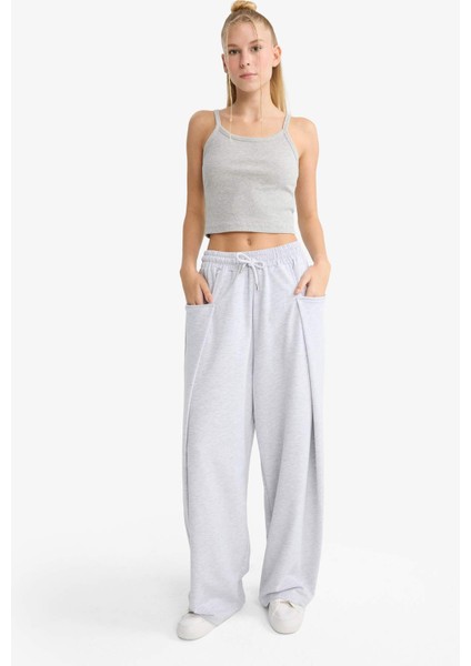 Coool Barrel Fit Beli Bağcıklı Geniş Paça Eşofman Altı F8745AX25AU