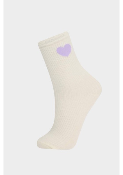 Kız Çocuk 5'li Pamuklu Uzun Çorap F8983A8NS fiyatları