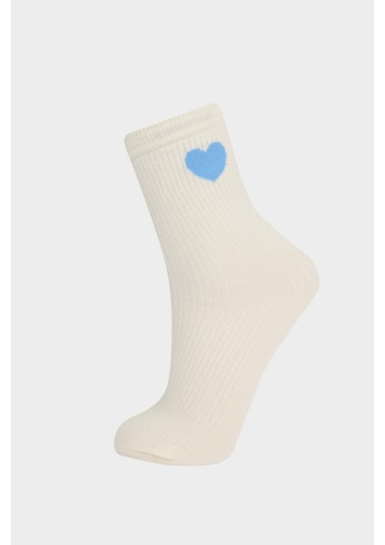 Kız Çocuk 5'li Pamuklu Uzun Çorap F8983A8NS fırsatları