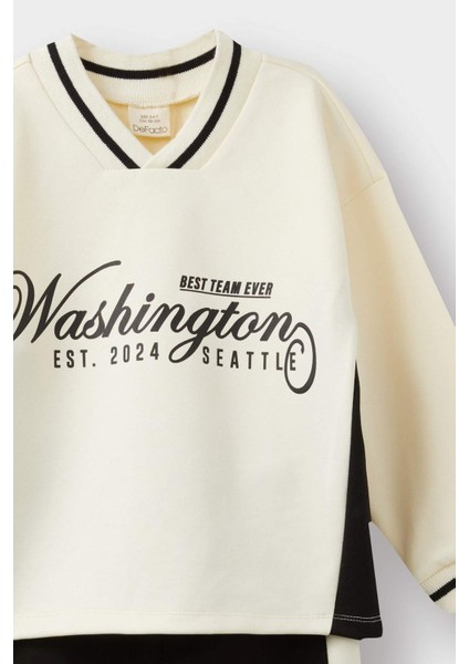 Erkek Bebek 2'li Takım Baskılı Sweatshirt Eşofman Altı indirimleri