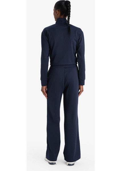 Fit Wide Leg Geniş Paça Cepli Biyeli Standart Boy İçi Yumuşak Tüylü Sporcu Pantolon F3846AX25AU