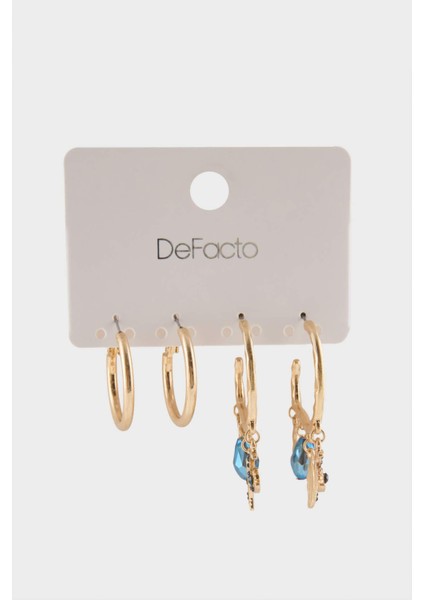 Kadın 2'li Gold Küpe F6634AXNS