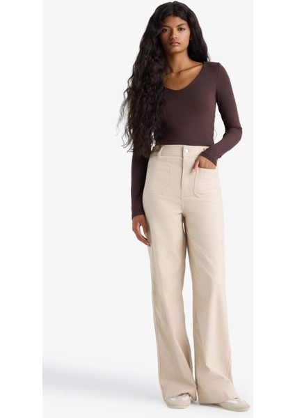 Slim Fit Dar Kesim Basic Düz Modal Uzun Kollu Tişört F7153AX25AU fiyatları