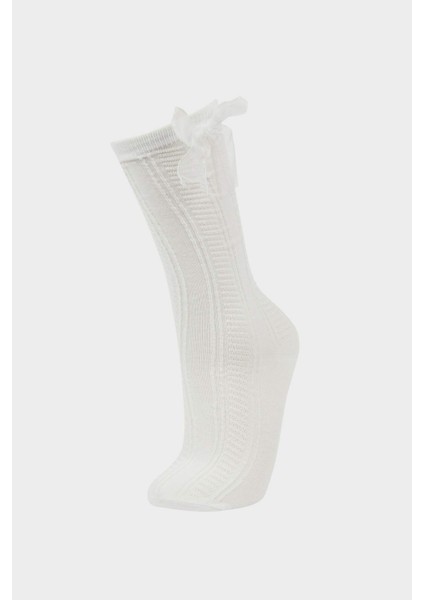 Kız Çocuk 2'li Pamuklu Diz Altı Okul Çorabı F7215A8NS fiyatları