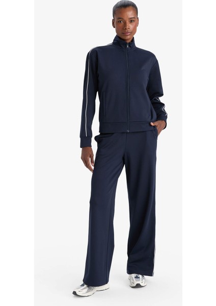 Fit Wide Leg Geniş Paça Cepli Biyeli Standart Boy İçi Yumuşak Tüylü Sporcu Pantolon