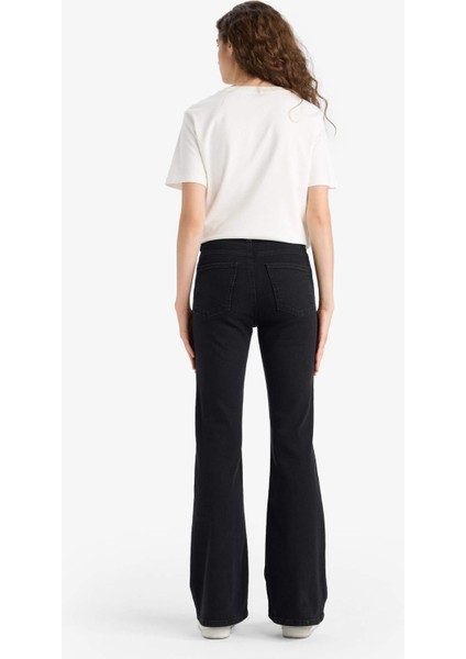 Mia Flare Fit Normal Bel İspanyol Paça Uzun Jean Pantolon E9157AX25AU