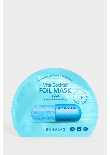 Vita Cocktail Foil Aqua Mask 10ml – Yoğun Nemlendirici & Canlandırıcı Folyo Yüz Maskesi