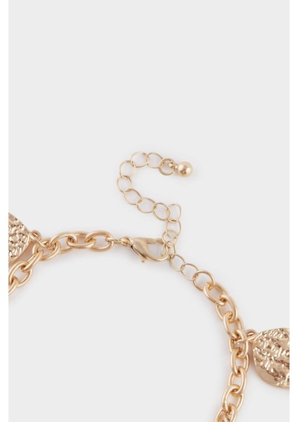 Kadın Mavi Taşlı Kalpli Gold Bileklik F6668AXNS modelleri