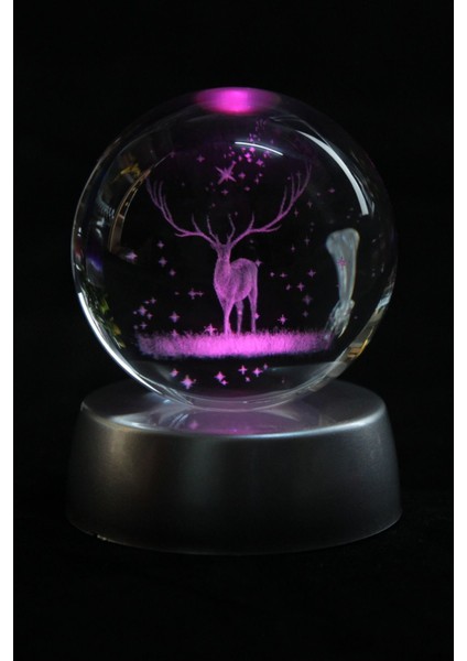 3D Geyikli Işıklı Cam Küre, Dekoratif ve Şık Hediye Parçası fiyatları