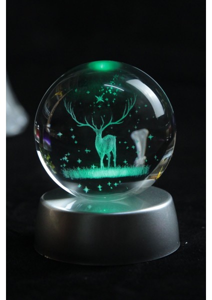 3D Geyikli Işıklı Cam Küre, Dekoratif ve Şık Hediye Parçası modelleri