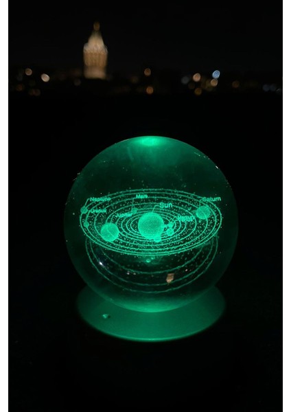 Işıklandırmalı Cam Küre Gezegenler, Şık ve Dekoratif Tasarım indirimleri