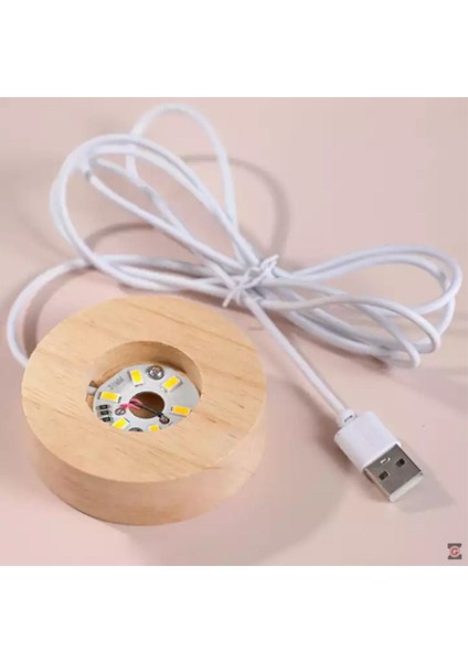 Işıklandırmalı Cam Ay ve Zirkon Kolye, Ahşap Standlı, Estetik ve Şık Tasarım fırsatları