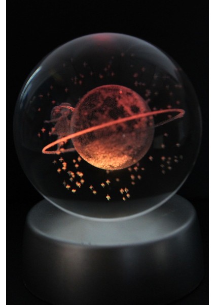 Işıklı Cam Küre Kız Modeli, Şık Dekoratif Aksesuar, Güzel Hediye Seçeneği