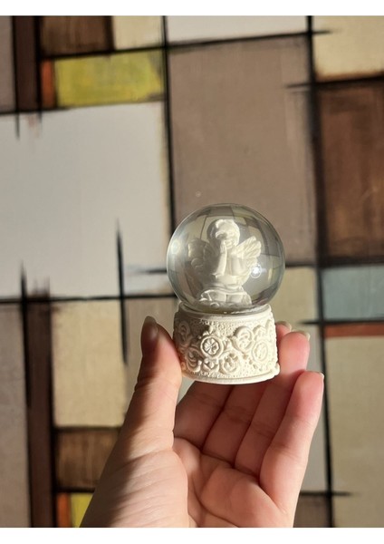 Melek Figürlü Cam Kar Küresi, Özel Günler Için Şık Hediye modelleri