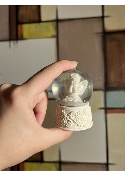 Melek Figürlü Cam Kar Küresi, Özel Günler Için Şık Hediye