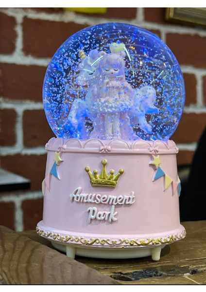 Işıklı ve Müzikli Büyük Atlı Karınca ve Kız Figürlü Kar Küresi fiyatları