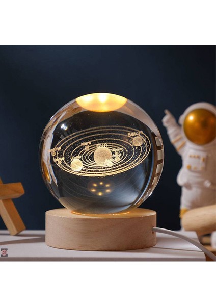 LED Işıklı Ahşap Güneş Sistemi Küre ve Gold Melek Kolye Seti modelleri