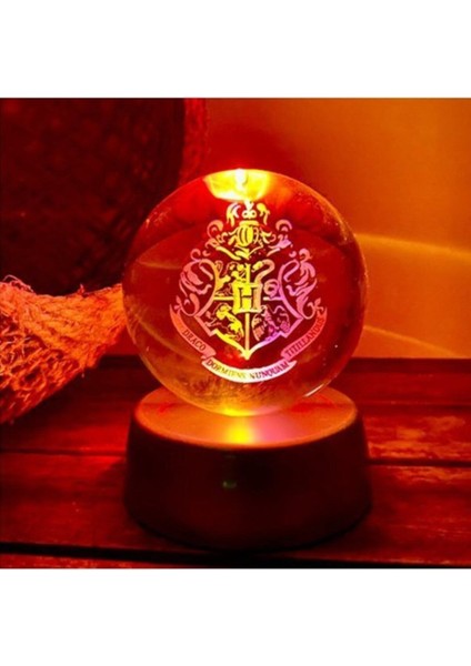 3D Renkli Işıklı Cam Küre, Büyülü Dekorasyon Parçası