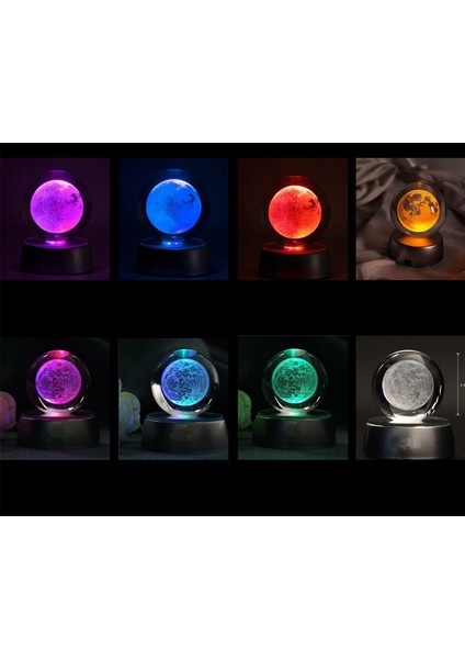 Renk Değiştiren LED Işıklı Cam Ay Küre, Dolunay, Kristal Top ve Kar Tanesi Kolye fiyatları