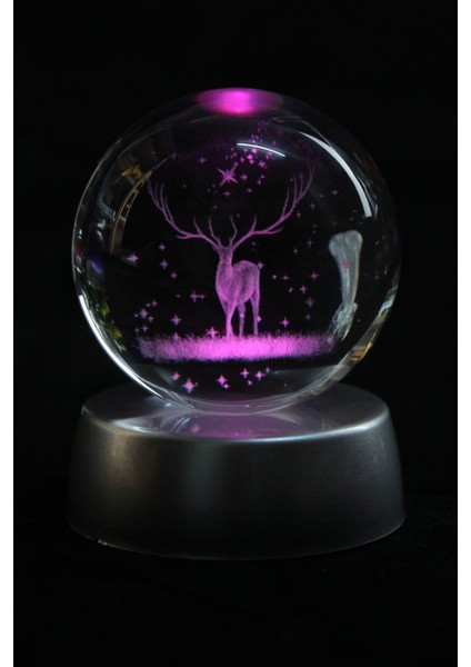 Renkli Dekoratif LED Işıklı Cam Geyik Küre, Ortamınıza Şıklık Katın modelleri