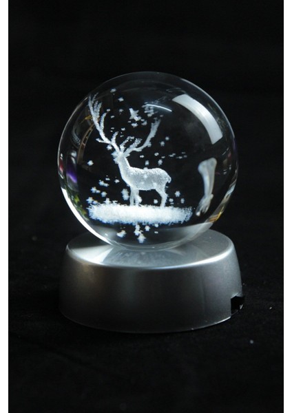 Renkli Dekoratif LED Işıklı Cam Geyik Küre, Ortamınıza Şıklık Katın fırsatları