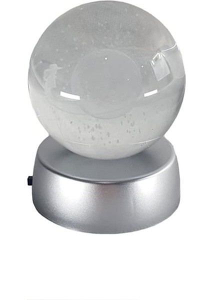 Şeffaf Işıklı Görselli Cam Küre, Plastik Altlık, LED Işıklandırma, Dekoratif Ürün fiyatları