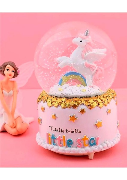 Renkli Unicorn Kar Küresi, Işıklı ve Müzikli, Kar Taneleriyle Büyüleyici Dekor fiyatları