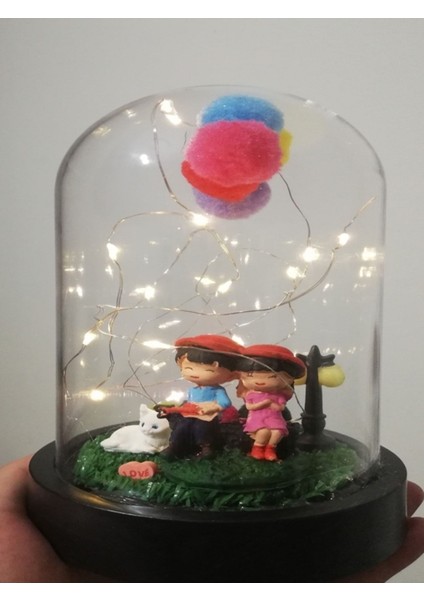 Işıklı Fanus Sevgili ve Sevdiklere Özel Güzel Hediye