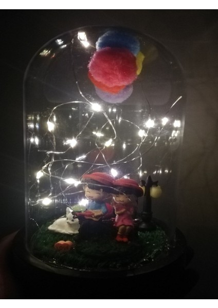 Işıklı Fanus Sevgili ve Sevdiklere Özel Güzel Hediye modelleri