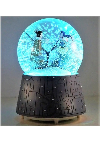 Işıklı Müzikli Aşıklar Kar Küresi, Sevgili ve Özel Günler Için Hediye