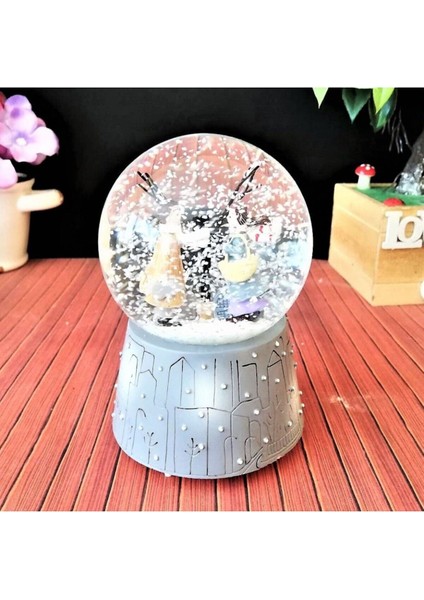 Işıklı Müzikli Aşıklar Kar Küresi, Sevgili ve Özel Günler Için Hediye