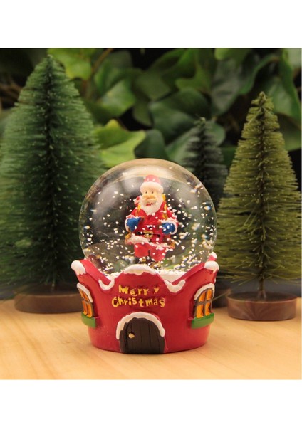 Kırmızı Yılbaşı Kar Küresi, Noel Temalı Dekoratif Süs, Şık ve Parlak Tasarım fiyatları