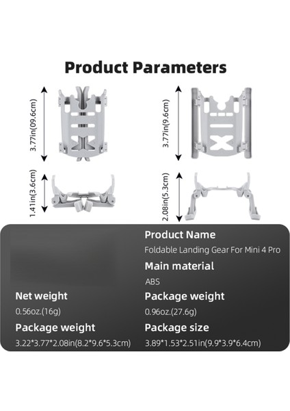 Mini 4 Pro Drone Genişletme Kiti Yükseklik Koruyucusu Için Iniş Takımı (Yurt Dışından) indirimleri