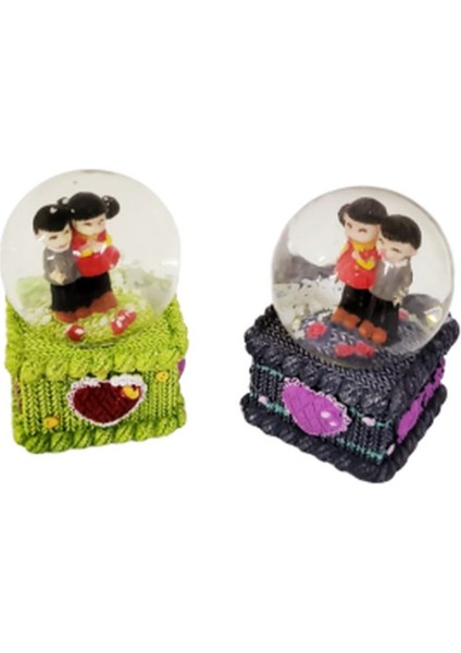 Işıklı Küçük Su Küresi, Şık Siyah Tasarım, Dekoratif ve Parlak Görünüm