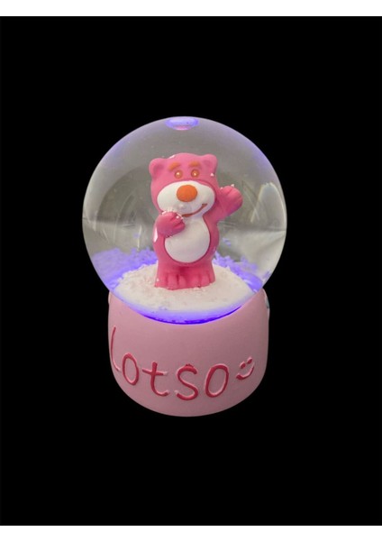 Pembe Kar Küresi, Ayıcıklı ve Işıklı, Sıcacık Hava Hissini Yaratır