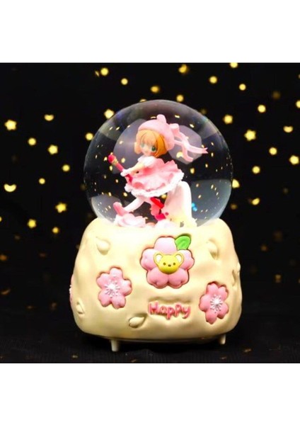 Işıklı ve Müzikli Büyük Boy Kar Küresi, Dekoratif Tatlı Cadı Tasarımıyla Büyüler