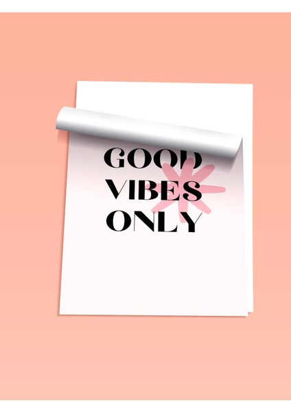 Çerçevesiz Poster, Good Vibes Only Yazı, Genç Odası Dekoru Poster No: 111932 fiyatları