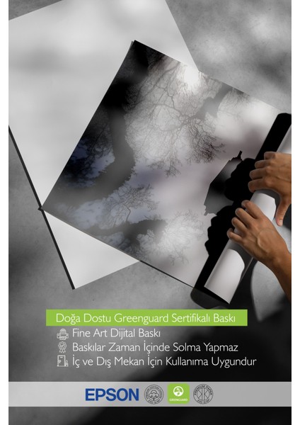 Çerçevesiz Poster, Siluet Ağaç ve Gökyüzü, Salon Dekoru Poster No: 112126