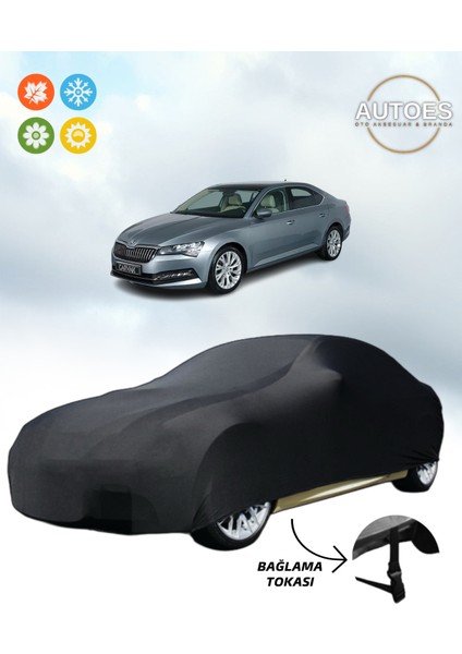 Skoda Superb Araba Brandası, Oto Branda Alttan Bağlantı Tokalı Siyah