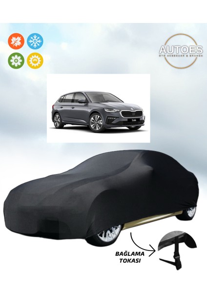 Skoda Scala Araba Brandası Oto Branda Alttan Bağlantı Tokalı Siyah