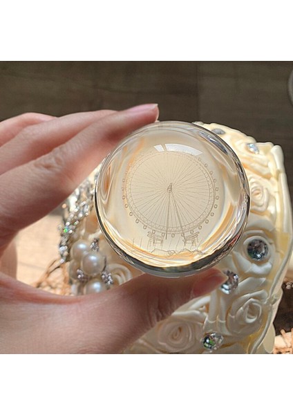 Metal Ayaklı 3D Cam Küre ile Şık Dekoratif Dönme Dolap fırsatları